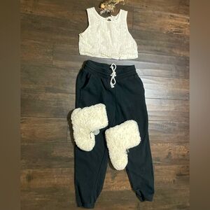 Surprise PINK sweats + Crop Top Sweats Slippers Now a 4 piece Bundle! So cute!